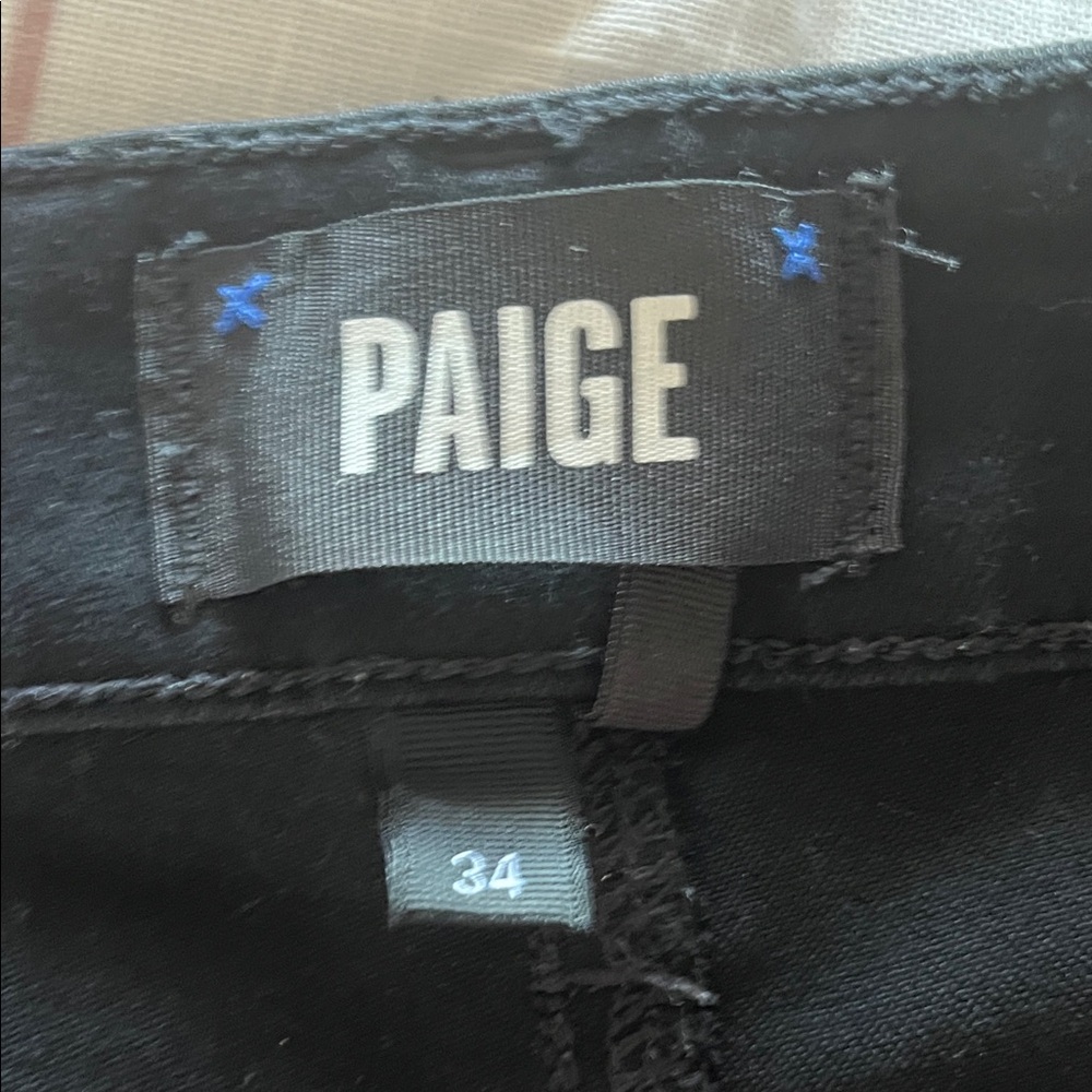 Paige High Rise Muse Coated Cigarette Jeans in Deep Black - Picture 6 of 12